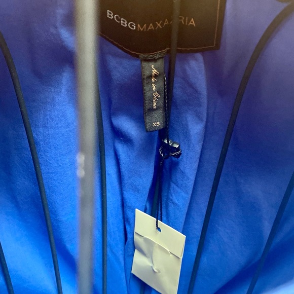 SOLD  NWOT BCBG Max Azria Blue Cap Slv Button Blazer XS - Picture 9 of 10